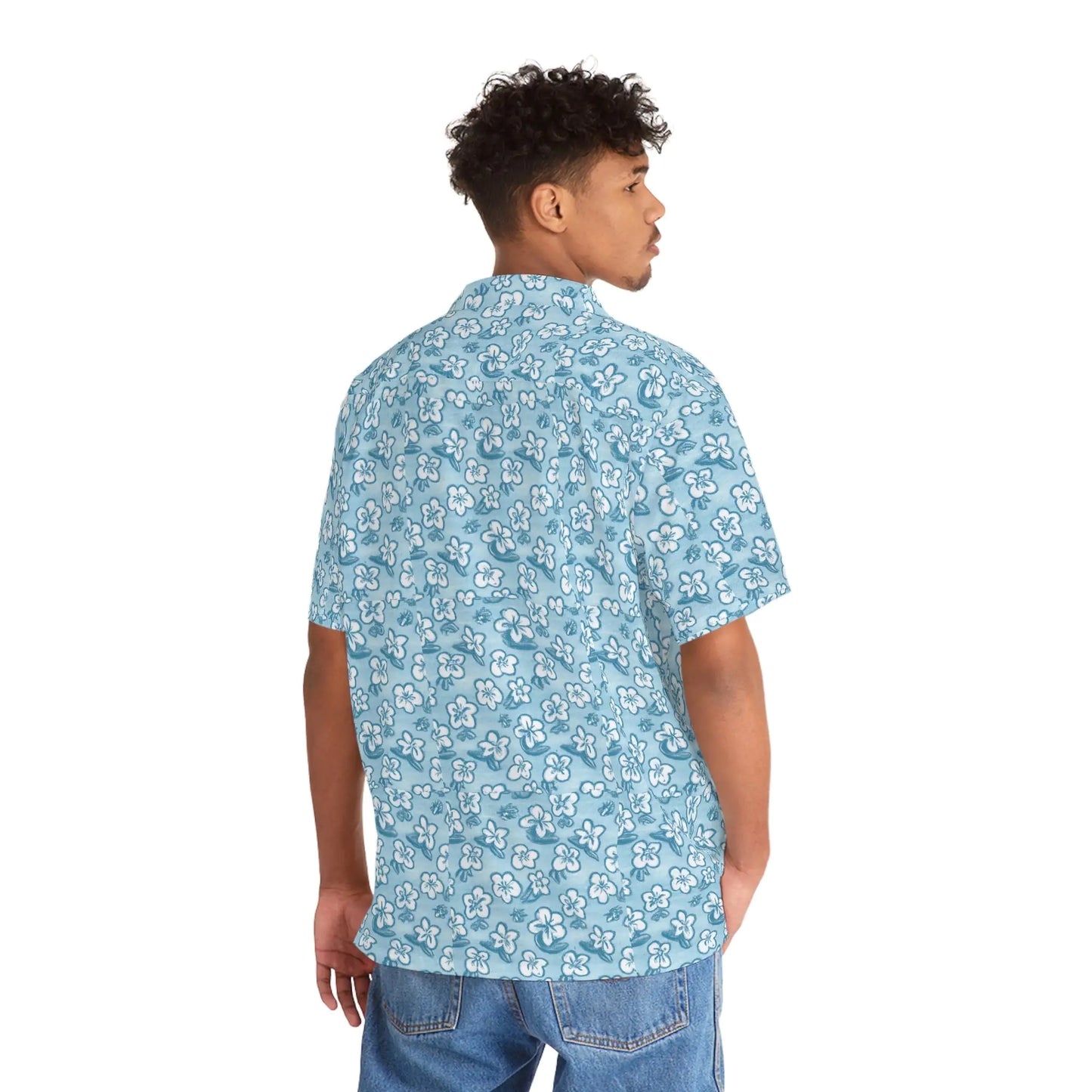 Men's Azul Tropical Flower Hawaiian Shirt